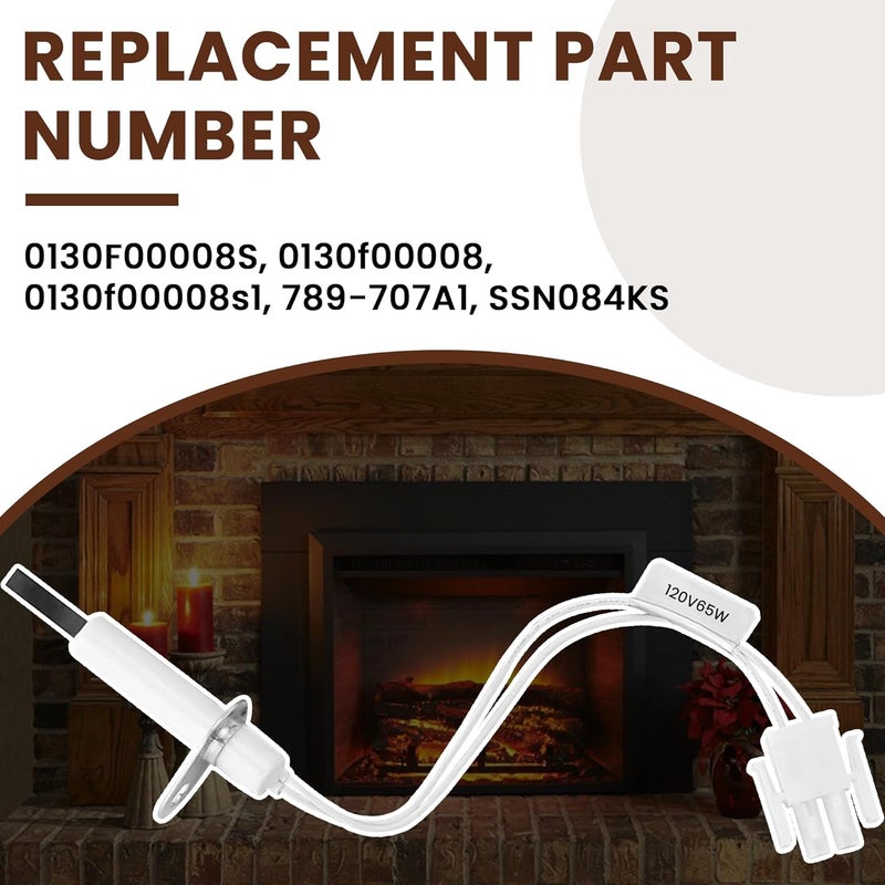 Fetechmate 0130F00008S Gas Furnace Hot Surface Ignitor Replacement for Good-man, Am-ana, Jani-trol Gas Furnace, Igniter for Furnace Replace 0130f00008, 0130f00008s1, 789-707A1, ssn084ks By - Image 4